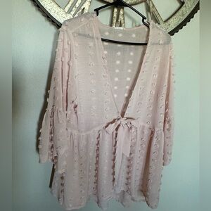 Boutique pink / dusty rose kimono Kori brand. Size large.